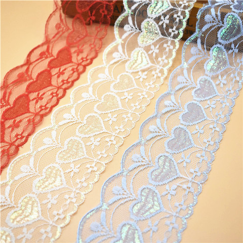 10 Yard Lace Roll White Lace Ribbon 78mm Wide Lace Trimming for sewing DIY Embroidered Bridal Wedding Lace for Decoration Crafts ► Photo 1/6