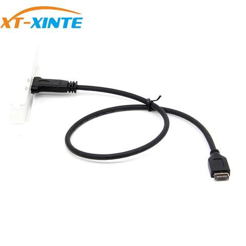 XT-XINTE USB 3.1 Front Panel Header Type E Male to Usb-C Type C Female Motherboard Expansion Cable Computer Connector 50cm ► Photo 1/6