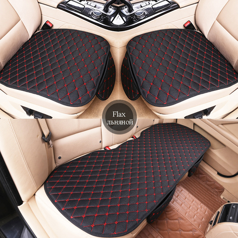 Flax Car Seat Cover Interior Automobiles Front Back Rear Seat Cushion Universal Four Seasons Protector Mats Cover Seats Set ► Photo 1/6