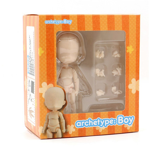 BODY KUN / BODY CHAN Boy Girl Cute Ver. Ferrite Movable Body Feminino He She PVC Action Figure Archetype Doll Model 14cm ► Photo 1/6