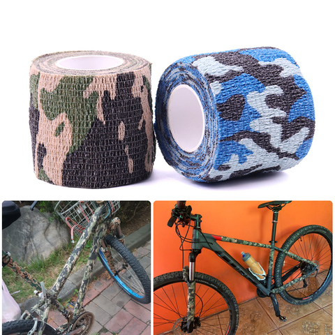 5cmX4.5m Elastic Self Non-Woven Bicycle Stickers Retractable Camouflage Tape For Bike   Hunting Riding Self-Adhesive ► Photo 1/6