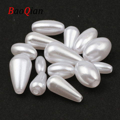 White Drop Shape Oval Imitation Pearls For Jewelry Making Diy Charm Necklace Bracelet Loose Spacer Beads Accessories ► Photo 1/6