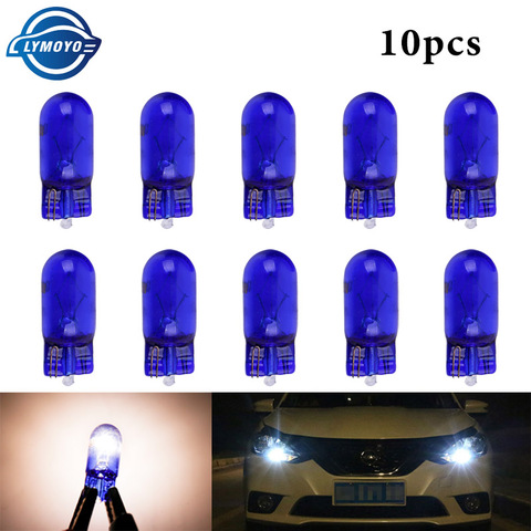 10pcs T10 W5W 194 W5W Natural Blue Glass  White light Halogen Xexon Light Bulbs 12V 5W Replacement Bulbs License Plate  lights ► Photo 1/6