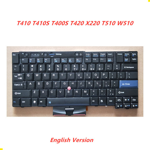 Laptop English Keyboard For Lenovo T410 T410S T400S T420 X220 T510 W510 Notebook Replacement layout Keyboard ► Photo 1/2