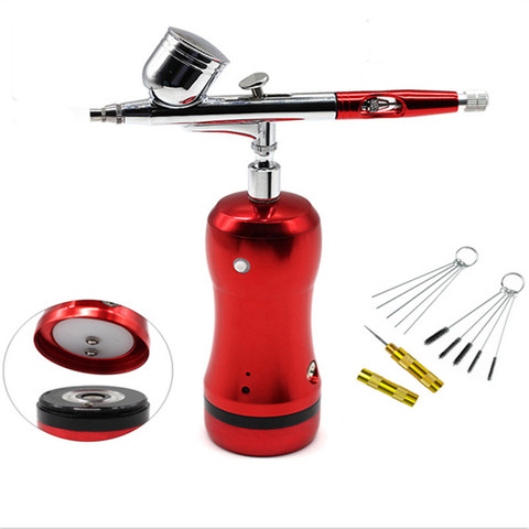 Wireless Rechargeable Portable Makeup Airbrush Kit With Mini Air Compressor Spray Pen For Tattoo Nail Art Paint Cake ► Photo 1/6