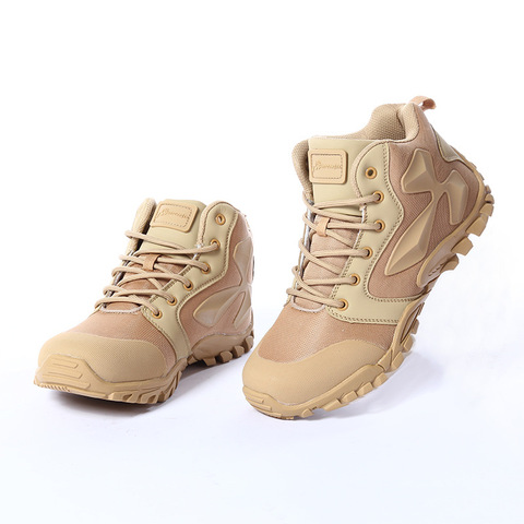 Men Spring Autumn Tactical Military Wear-resistant Hiking Shoes Men's Low-top Boots Outdoor Training Climbing Sports Sneakers ► Photo 1/6