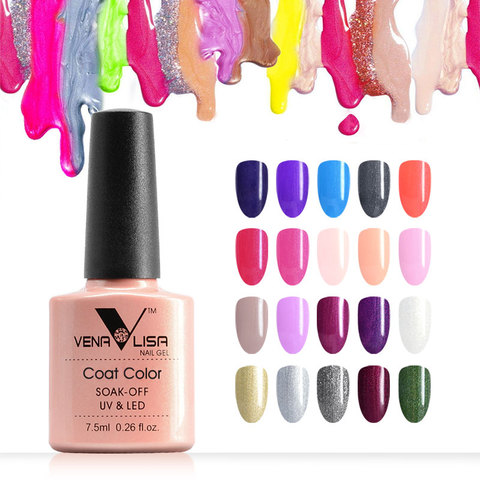 7.5ml VENALISA Nail Gel Polish High Quality Nail Art Salon 60 Colors Soak off UV LED Nail Gel Varnish Camouflage Color Lacquer ► Photo 1/6