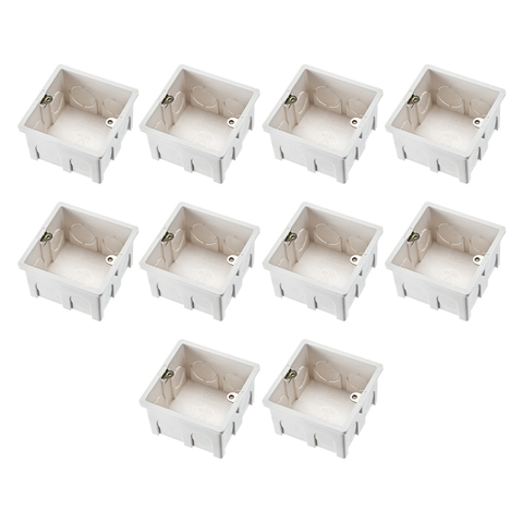 uxcell Wall Switch Box Electrical Outlet Flush Mount 86 Type Single Gang White 10pcs ► Photo 1/3