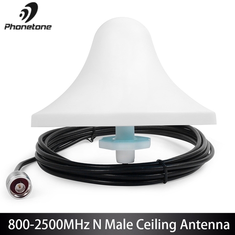 Indoor Ceiling Antenna 850~2500MHz 5dBi N Male Connector Omni-Directional Internal Antenna For Cellular Signal Booster+5m Cable ► Photo 1/6