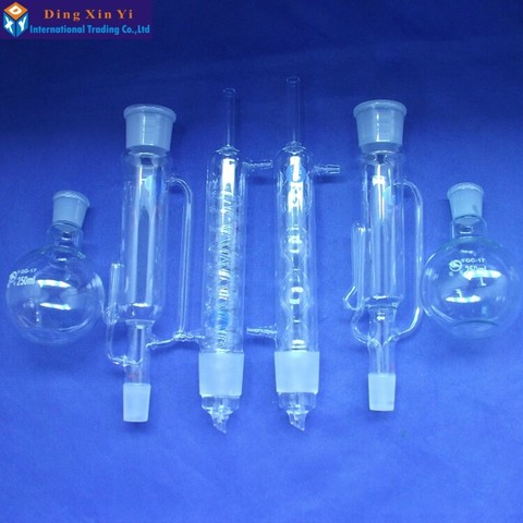 150ml/250ml/500ml Lab Glass Soxhlet Extractor condenser and extractor body with coiled/bulbed,Lab Glassware Kit ► Photo 1/6