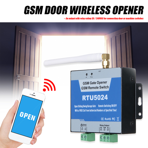 Safety RTU5024 GSM Gate Opener Relay Wireless Remote Door Access Switch Free Call for Household Bedroom Ornaments ► Photo 1/6