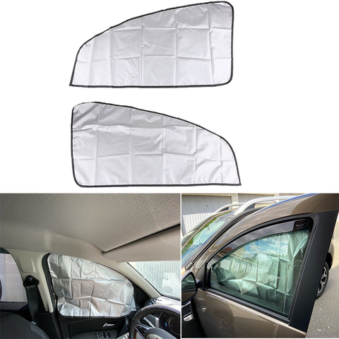 1 Pair Magnetic Sunshade Shield Curtains Double Sides For Car Oblique Window ► Photo 1/6