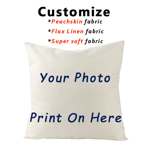 RULDGEE 2022 Picture Custom Linen Peachskin Pillow Case Pet Photo Design Gift Home Cushion Pillow Cover ► Photo 1/6