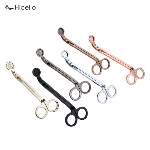 Candle Wick Trimmer Stainless Steel Candle scissors trim wick Cutter Snuffer Round head 18cm Black Rose Gold Silver Red Bronze ► Photo 1/6