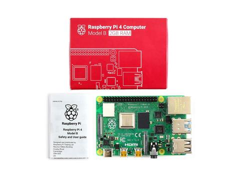 Raspberry Pi 4 Model B. Rev1.2 4GB RAM 64-bit 1.5GHz quad-core Gigabit Ethernet Bluetooth 5.0 USB Type C power supply ► Photo 1/4