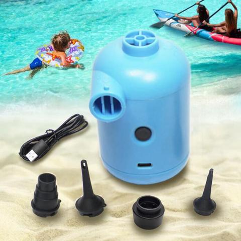 Inflatable Air Mattress Raft Bed Boat Pool Air Pump , USB Recharageable, Blue ► Photo 1/6
