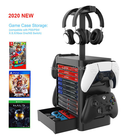 Buy Online Ps5 Ps4 Nintend Switch Console Accessories Case Storage Stand Nintendoswitch Game Cd Disc Joycon Pro Controller Holder Tower Alitools