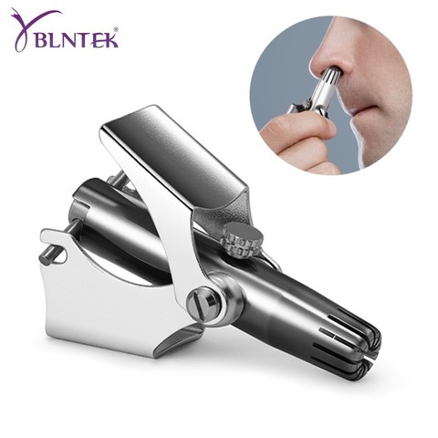 YBLNTEK Nose Trimmer for Men Stainless Steel Manual Trimmer for  Nose Vibrissa Razor Shaver Washable Nose Ear Hair Trimmer ► Photo 1/6