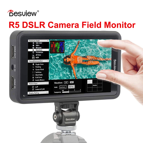 Besview Desview R5 Monitor 4K 5.5 Inch on Camera DSLR 3D LUT Touch Screen HDMI Camera Field Monitor vs FEELWORLD F6 PLUS ► Photo 1/6