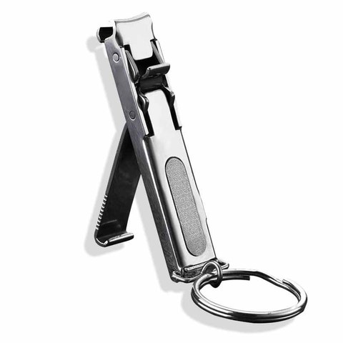 High Quality Stainless Steel Ultra-thin Foldable Hand Toenail Clipper Cutter Trimmer Keychain Nail Clipper With Bottle Opener ► Photo 1/6