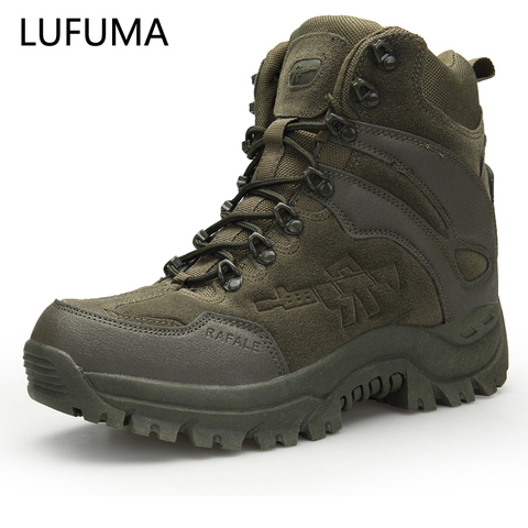 LUFUMA Tactical Military Combat Boots Men Genuine Leather US Army Hunting Trekking Camping Mountaineering Winter Work Shoes Boot ► Photo 1/6