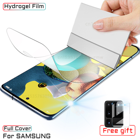Hydrogel Film For Samsung Galaxy A51 A50 A71 A41 Screen Protector 0n For Samsung A10 A20 A30 A20E A40 A60 A70 A80 A90 Not Glass ► Photo 1/6