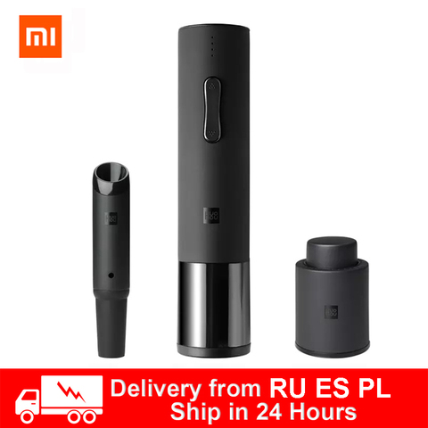 2022 Xiaomi Huohou Automatic Red Wine Bottle Opener Cap Stopper Fast Decanter Electric Corkscrew Foil Cutter Cork Out Tool ► Photo 1/6