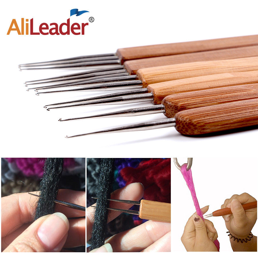 10pcs 165mm Length Crochet Hook Needle Plastic Handle For Hair/Micro Braid  Needle Dread Lock Maintaining - AliExpress