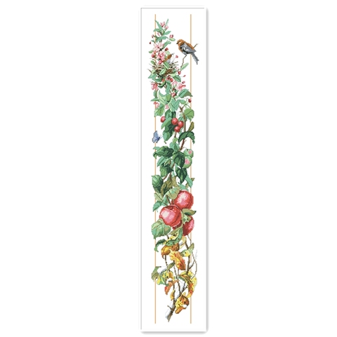 Season changes cross stitch kit flowers 18ct 14ct 11ct white fabric cotton thread embroidery DIY handmade needlework ► Photo 1/1