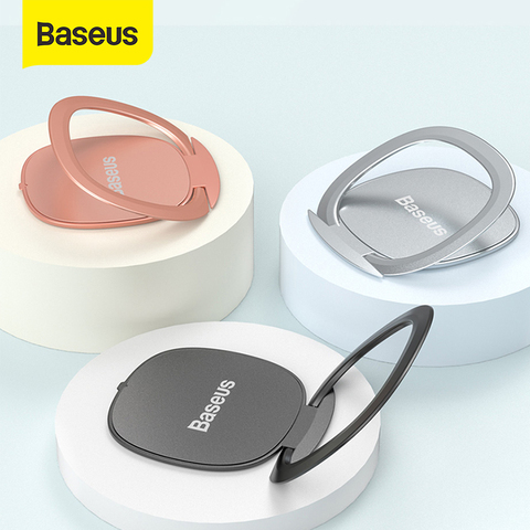 Baseus Car Phone Holder Finger Ring Holder For iPhone Xiaomi Samsung Mobile Phone Thin Invisiable Stand Auto Phone Support ► Photo 1/6