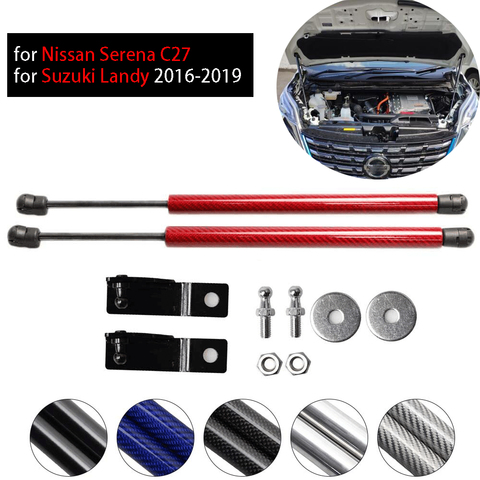 For Nissan Serena C27 2016-2022 for Suzuki Landy Front Hood Bonnet Modify Gas Struts Carbon Fiber Lift Support Shock Damper ► Photo 1/6