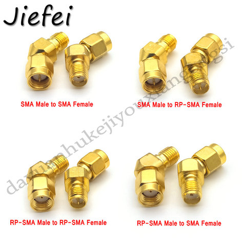 2PCS brass 4 type RP SMA Male To RP SMA Female 45 135 Degree Adapter Connector For FPV Race RX5808 Fatshark Goggles Antenna ► Photo 1/2