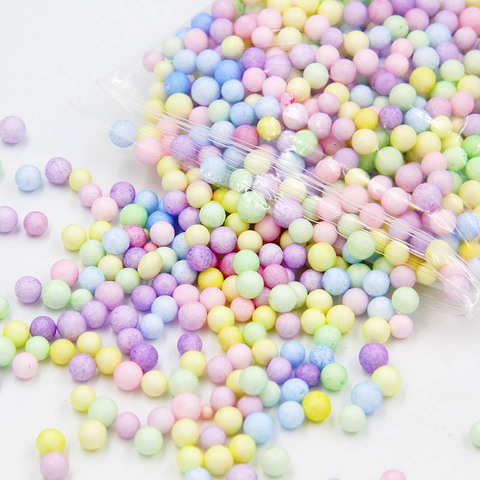 10g/pack Colorful Foam Beads Supplies Balls DIY Snow Mud Particles Accessories Slime Balls Small Tiny Foam Beads For Foam Filler ► Photo 1/6
