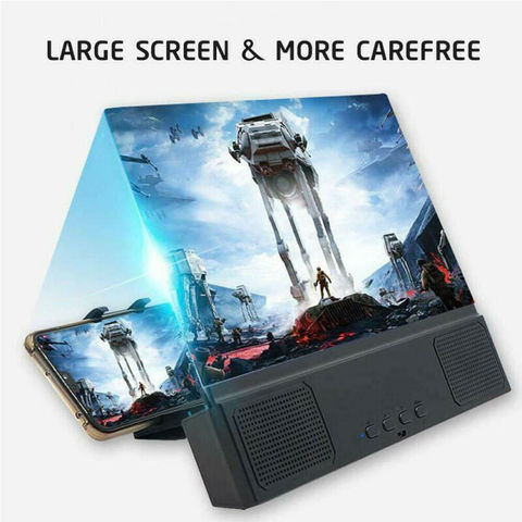 8.5/12 Inch Folding Mobile Phone Screen Amplifier Bracket with Bluetooth Speaker Suitable for Smartphones Screen Magnifiers ► Photo 1/6