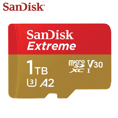 Sandisk Memory Card Class 10 Extreme Card 1TB Max Speed Reading 160MB/s TF Card A2 V30 UHS-I U3 Micro SD Card ► Photo 1/4