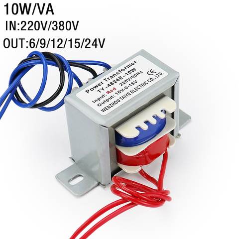 Autotransfor 10W/VA Power transformer AC220V to 6V 9V 15V 24V EI  AC380V to AC24V Electronic Voltage Transformer ► Photo 1/6