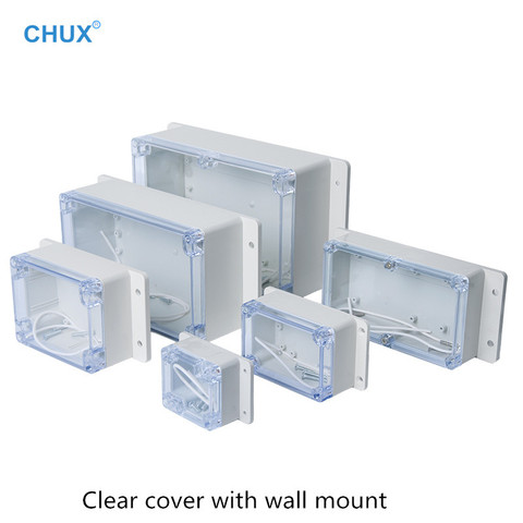 Waterproof Electrical Junction Box Wall mount Outdoor Sealed Clear cover Plastic Enclosure Case Electrical Distribution boxes ► Photo 1/6