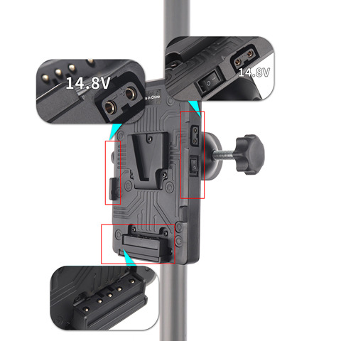 BP Battery Back Pack Adapter V-lock Mount Plate for Sony D-Tap DSLR Rig External ► Photo 1/6