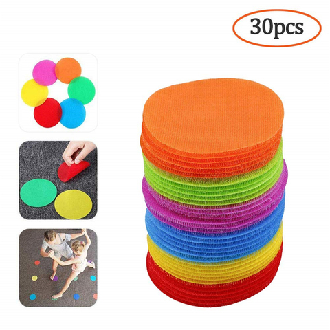 30PC Round Carpet Spot Marker For Teacher Early Educational Classroom Sit Spots Carpet Markers Toy Gift For Child Teaching Tool ► Photo 1/6