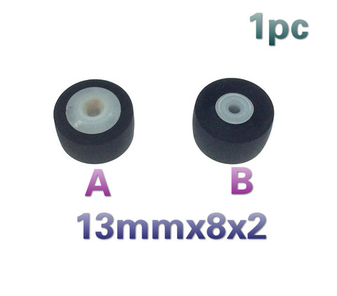 1pc 13mmx8x2 for walkman wheel belt pulley rubber audio pressure recorder cassette deck pinch roller tape Stereo player ► Photo 1/5