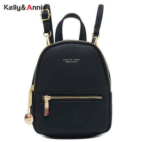 Forever Young Designer Women Backpack Mini Soft Touch Leather Small Backpack Female Fashion Ladies Bagpack Satchel Shoulder Bag ► Photo 1/6