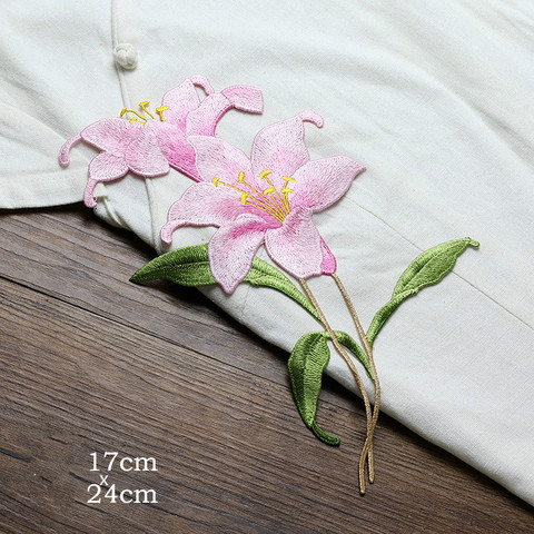 Color Orchid Applique Dress Patch Hanfu Cheongsam Plain Decorative Flowers Hand-embroidered Water-soluble Cloth Stickers ► Photo 1/6