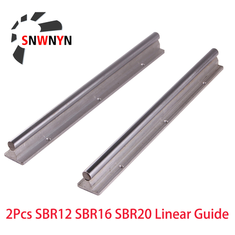 SBR12 SBR16 SBR20 Linear Guide Rail 2PCS 12mm 16mm 20mm Length 300 500 1000mm Fully Supported Linear Rail Shaft Rod For CNC Part ► Photo 1/6