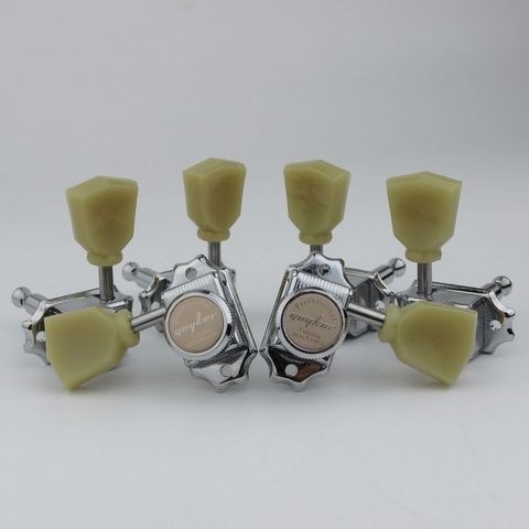 1 Set GUYKER 3R3L Vintage Deluxe Electric Guitar Machine Heads Tuners Chrome Tuning Pegs ► Photo 1/5