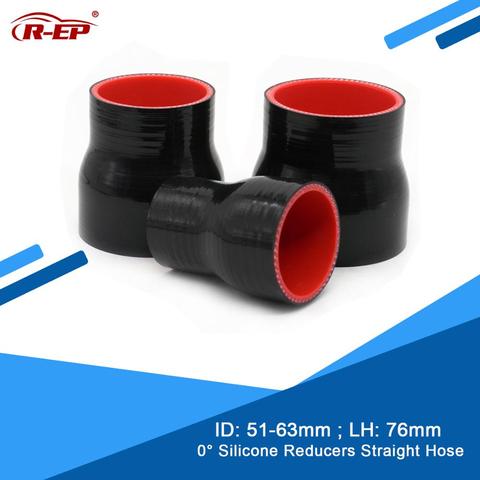 R-EP 0 degree Reducers Straight Silicone Hose/Tube 51-63MM Rubber Joiner Inter cooler High Temperature Cold Air intake Pipe ► Photo 1/6