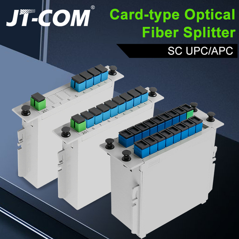 5PCS/lot PLC Cassette Insertion Type SC APC 1x4 Fiber Optic Splitter 1x8 SC UPC Fiber Optical Box FTTH 1x16 PLC Splitter box ► Photo 1/6