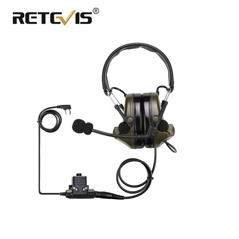 Retevis EHK007 Electronic Pickup and Noise Reduction Headphones For Kenwood 2 Pin/ For Motorola 2 Pin Walkie Talkie Headset ► Photo 1/6