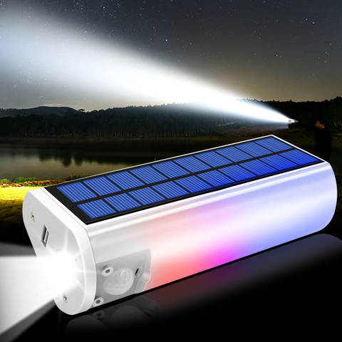 Multifunctional Solar Light 650lm Portable Solar Flashlights Torches Phone Charger Outdoor Indoor Waterproof Lamp For Camping ► Photo 1/6