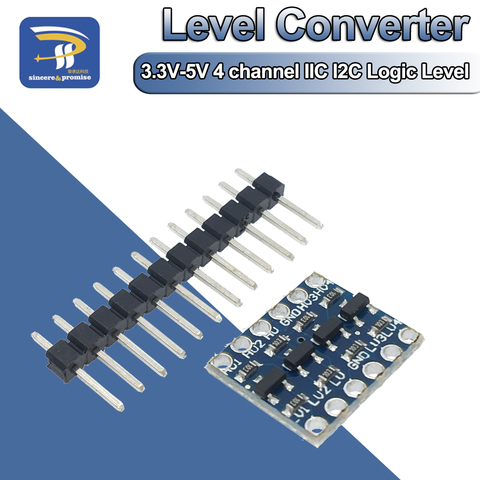 4 Channel IIC I2C UART SPI Logic Level Converter Bi-Directional Module 5V to 3.3V for Arduino ► Photo 1/6