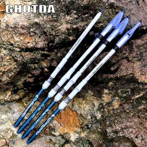 GHOTDA 3.6M 4.5M 5.4M 6.3M Carbon Rod Telescopic Fishing Rod Casting Spinning Rock Rod Travel Rod Fishing ► Photo 1/6